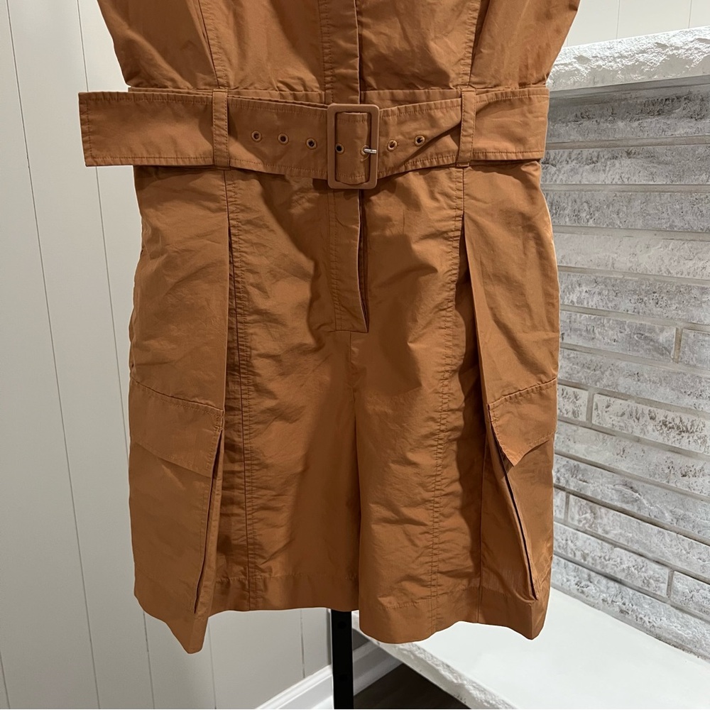3.1 Phillip Lim Utility Romper Clay Brown Cotton Safari Belted Romper 6 - Picture 4 of 7